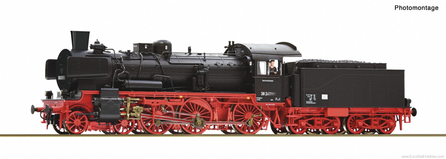 Roco 71398 Roco DR 38 2833 Steam locomotive DCC w/Sound 