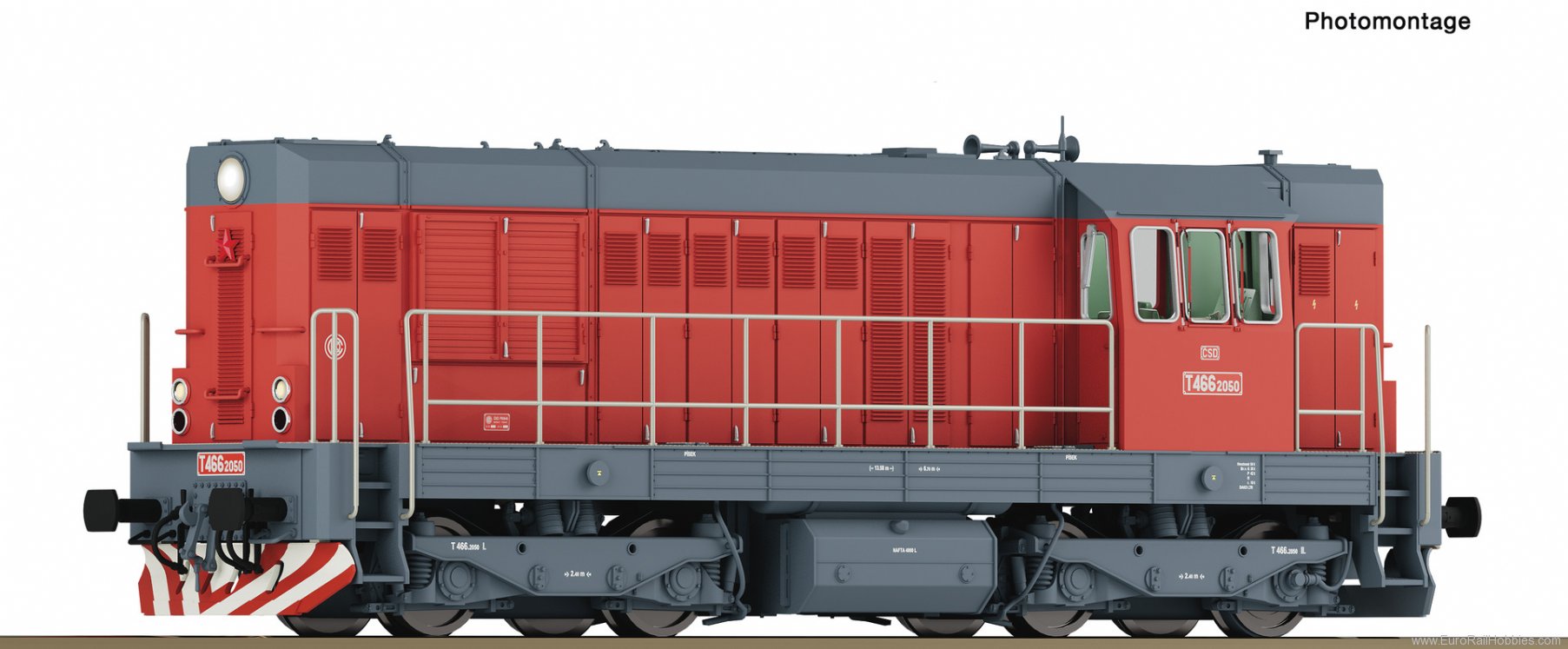 Roco 7300003 Diesel locomotive T 466 2050, CSD (DC Analog)