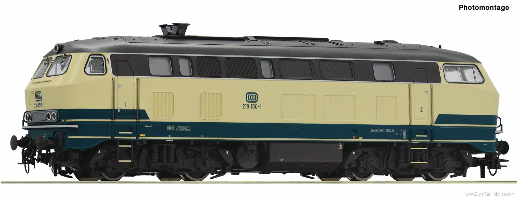 Roco 7300010 Diesel locomotive 218 150-1, DB (DC Analog)