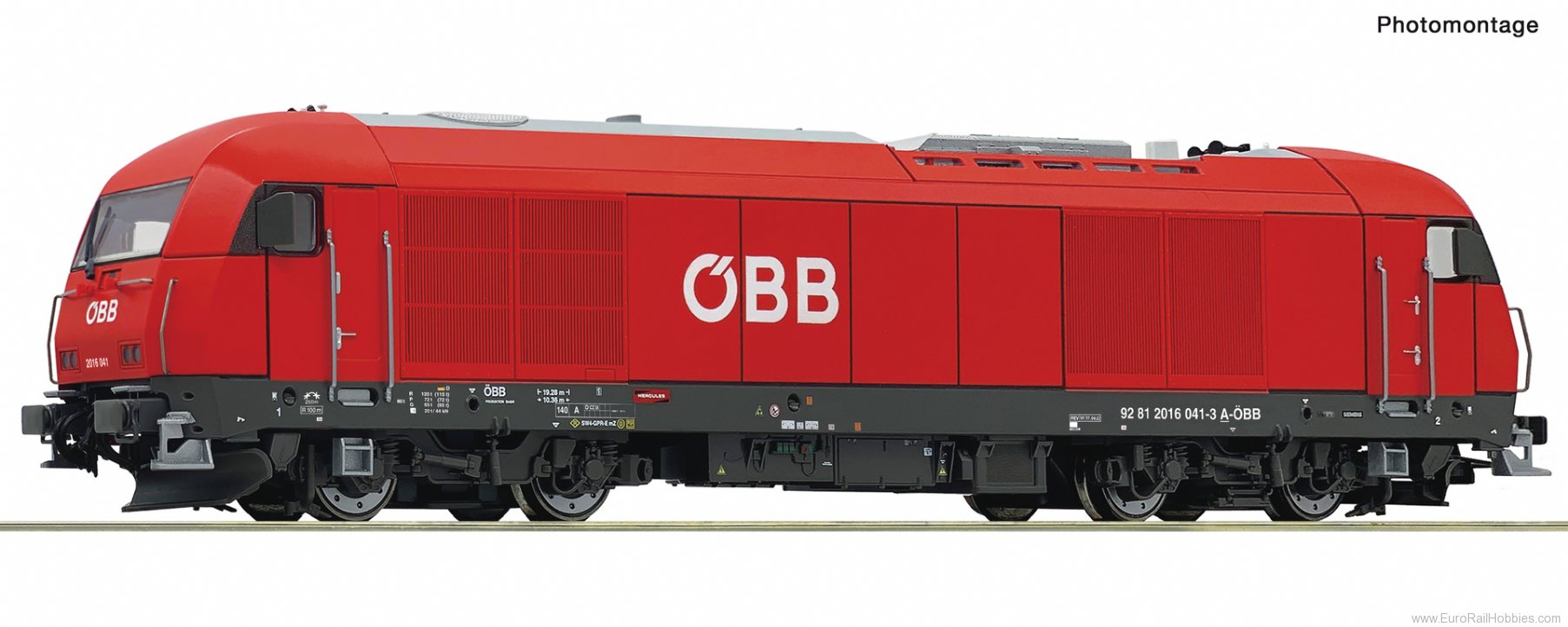 Roco 7300013 Diesel locomotive 2016 041-3, ÃBB (DC Anal