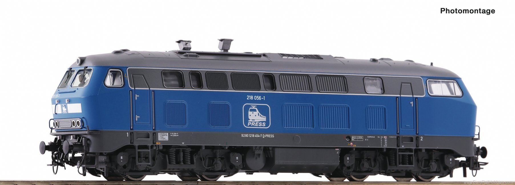 Roco 7300025 Diesel locomotive 218 056-1, PRESS (DC Analog