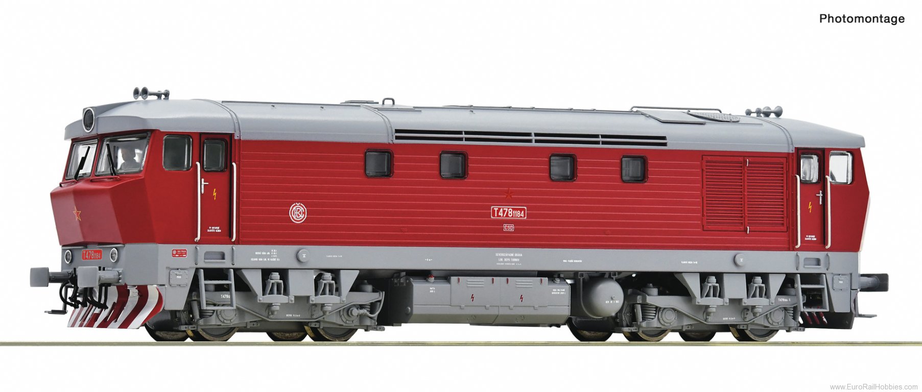 Roco 7300028 Diesel locomotive T 478 1184, CSD (DC Analog)