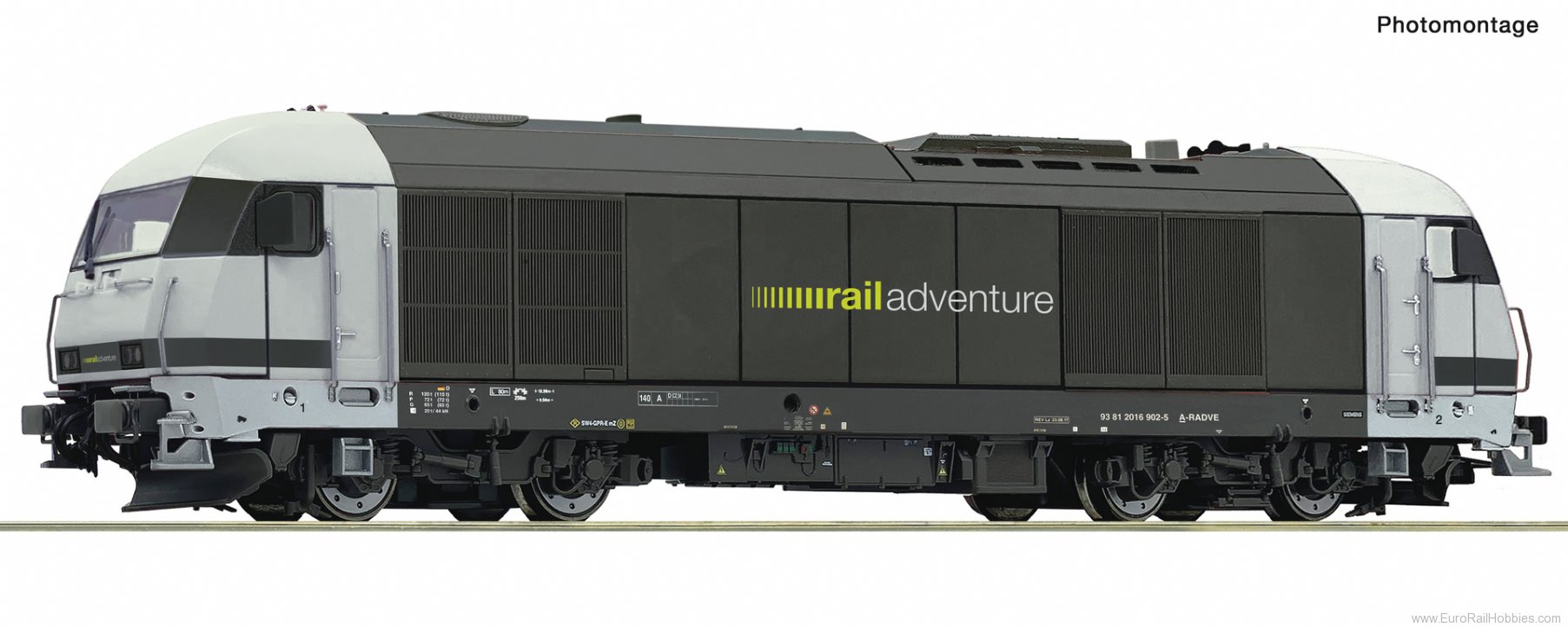 Roco 7300036 Diesel locomotive 2016 902-5, RADVE (DC Analo