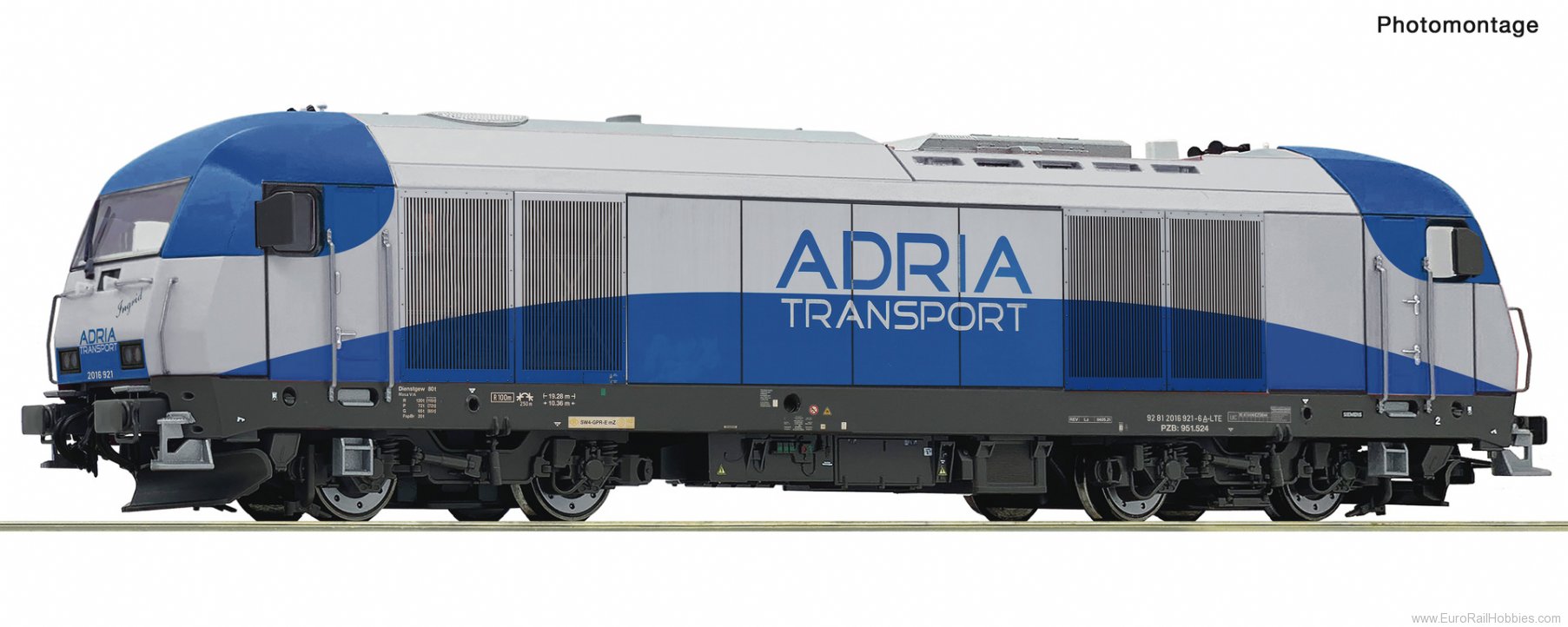 Roco 7300037 Diesel locomotive 2016 921-6, ADT (DC Analog)