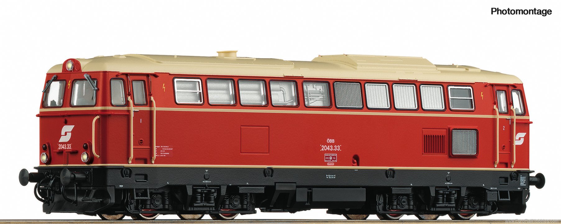 Roco 7300038 Diesel locomotive 2043.33, ÃBB (DC Analog)