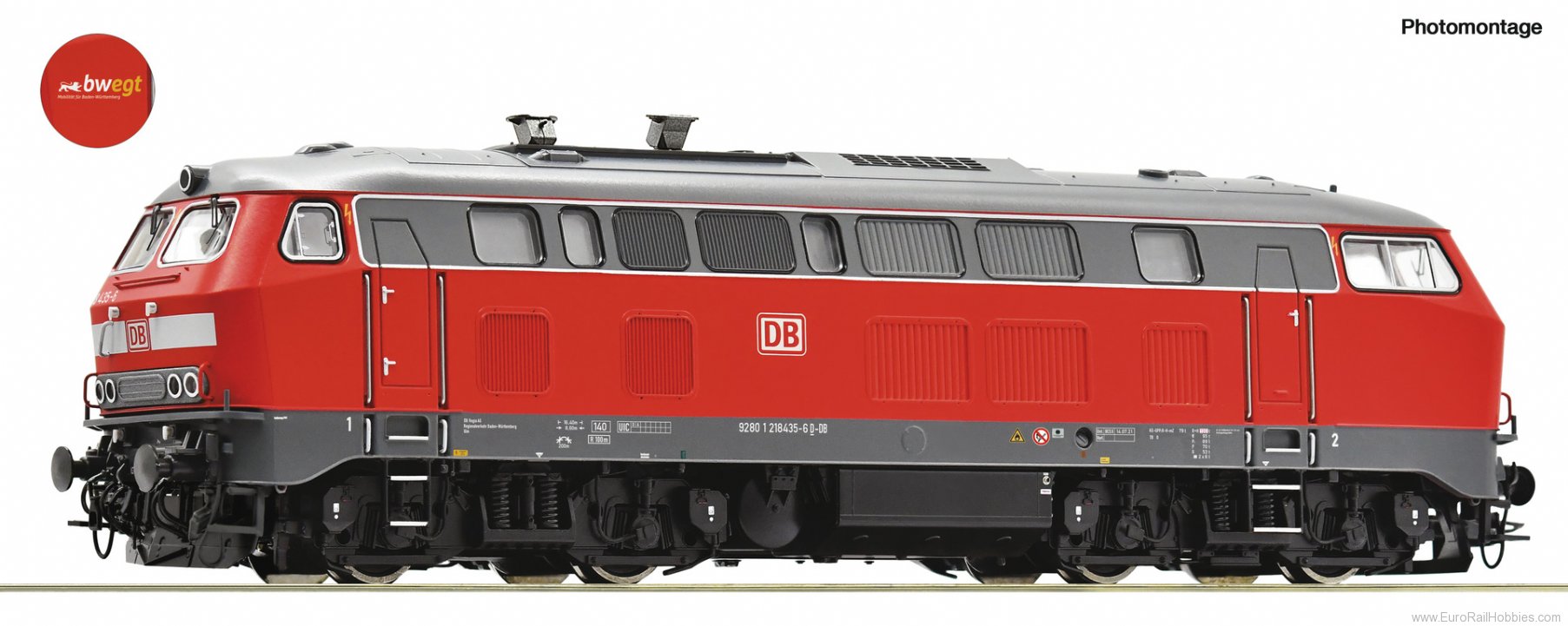 Roco 7300044 Diesel locomotive 218 435-6, DB AG (DC Analog