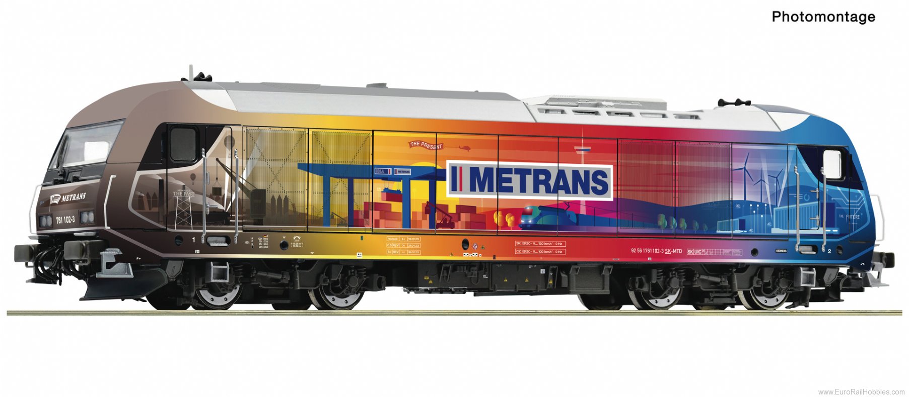 Roco 7300049 Diesel locomotive 761 102-3, Metrans (DC Anal