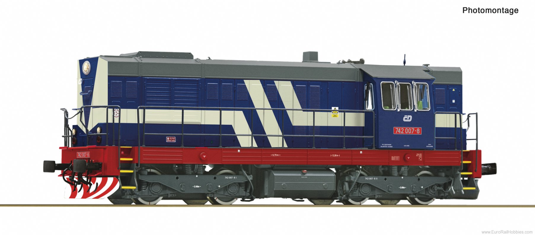 Roco 7300063 Roco CD Diesel locomotive 742 007-8