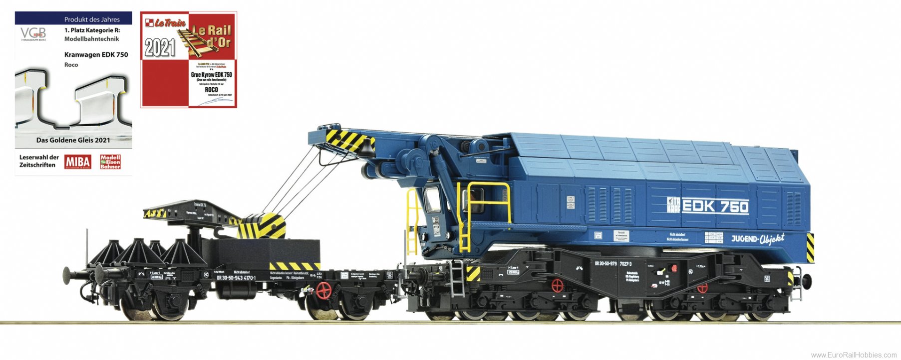 Roco 73037 DR Digital railway slewing crane EDK 750 (DCC