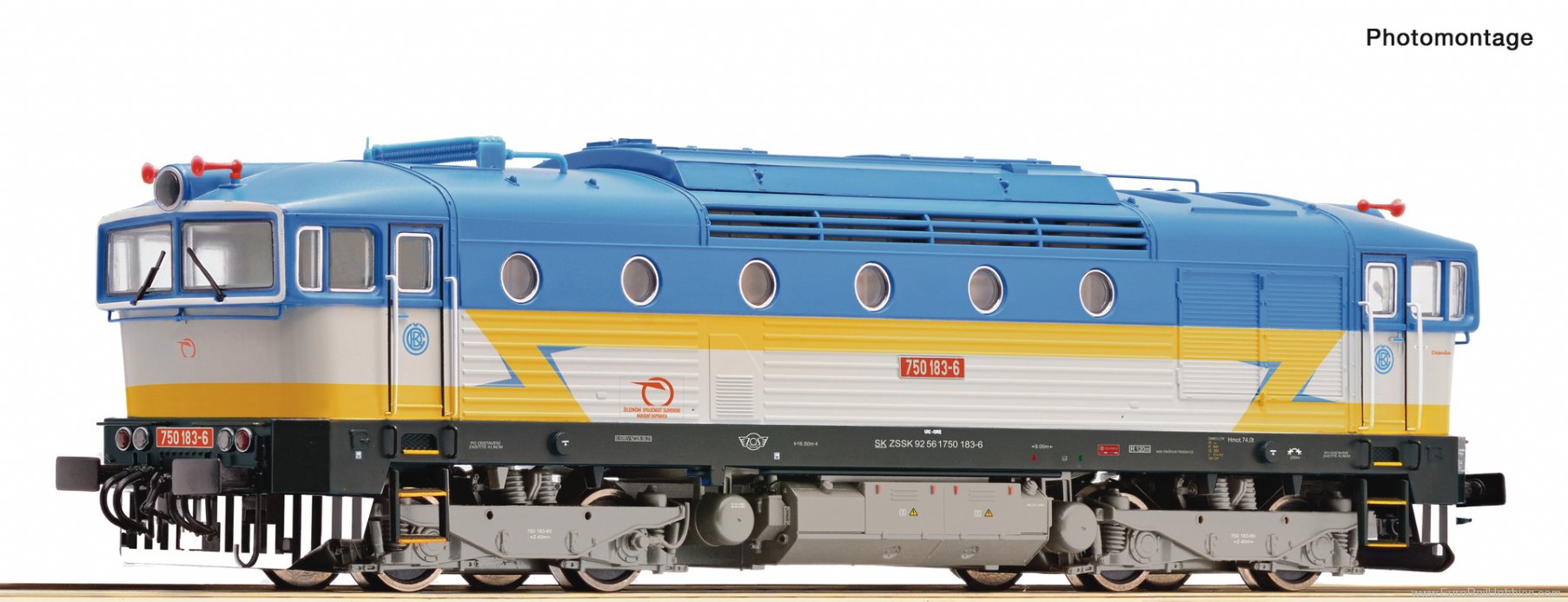 Roco 7310056 Roco ZSSK 750 183-6 Diesel Locomotive DCC w/S