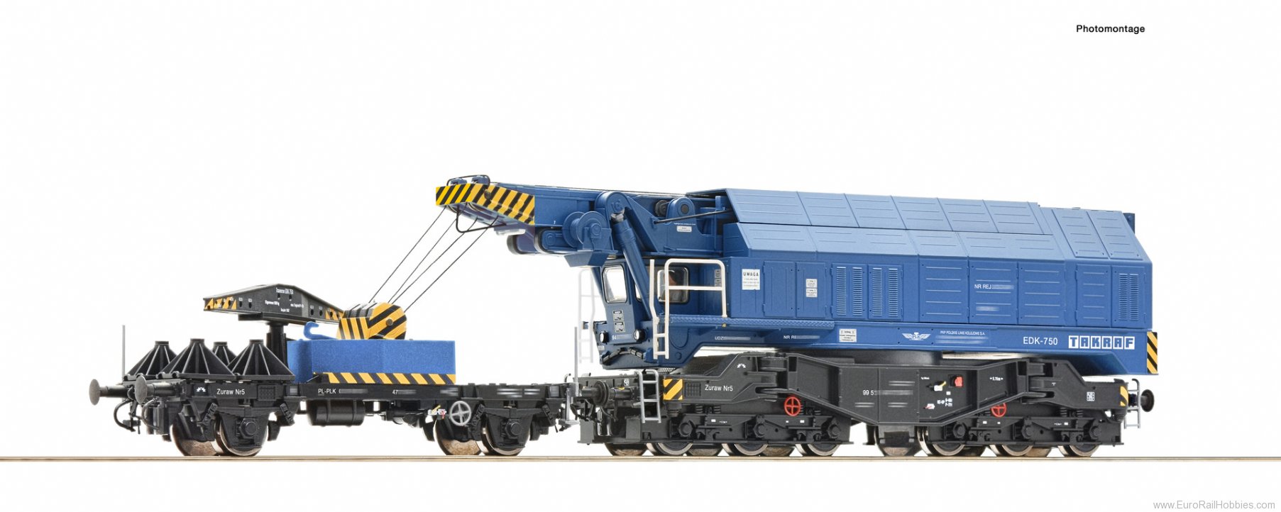 Roco 7310067 Digital railway slewing crane EDK 750, PKP (D