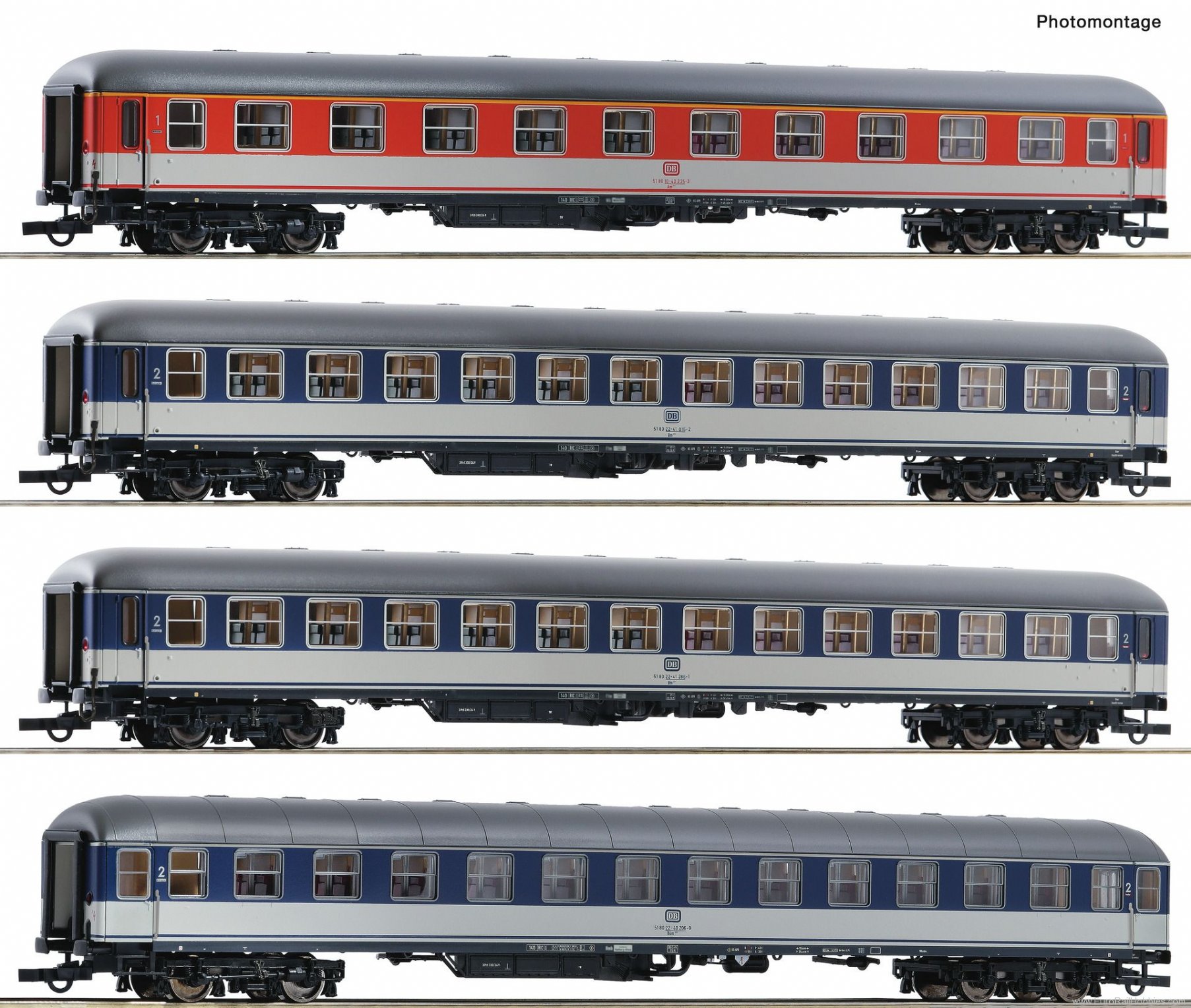 Roco 74025 4 piece set: DC 913 'MÃ¼nsterland', DB