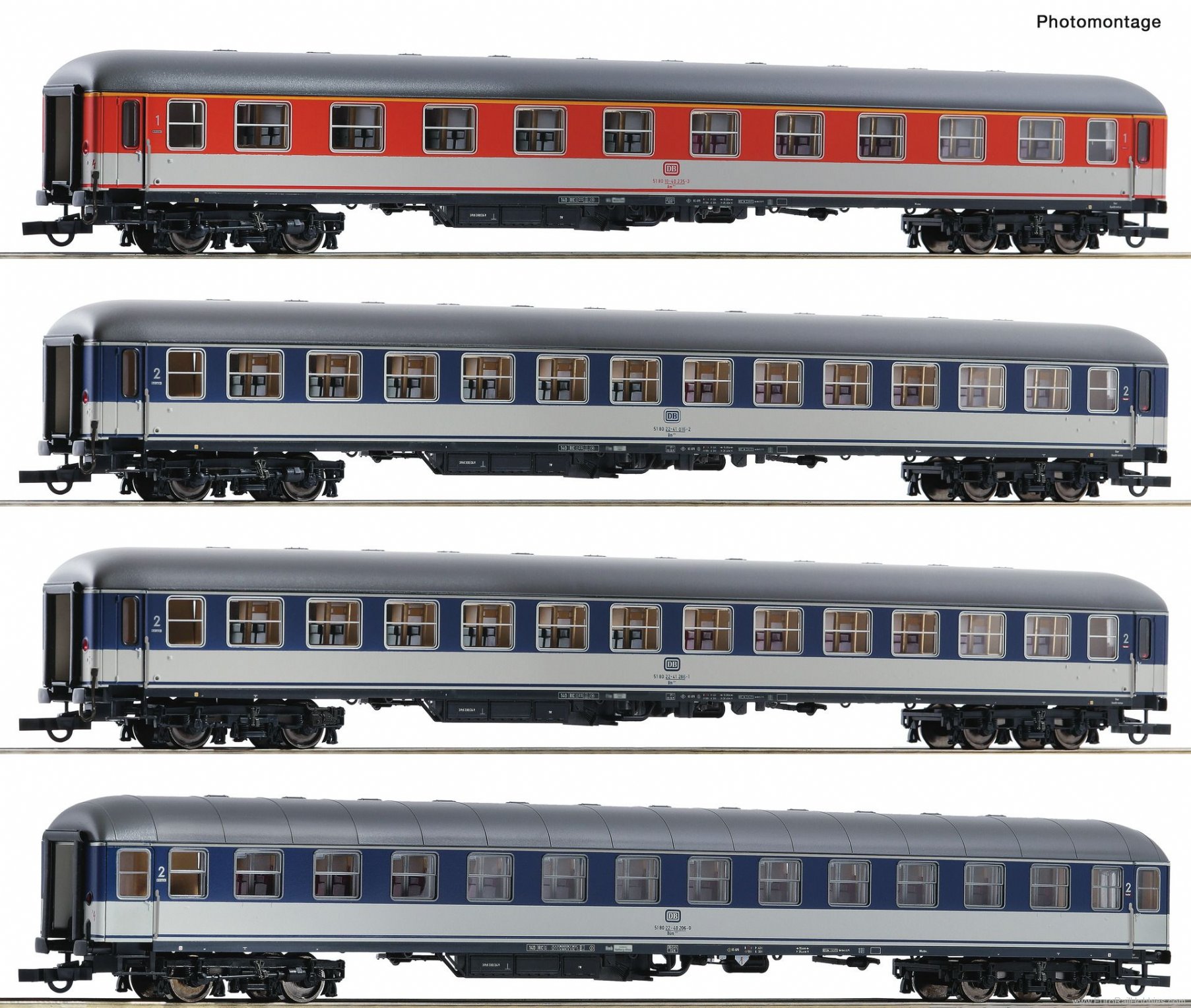 Roco 74025 4 piece set: DC 913 'MÃ¼nsterland', DB