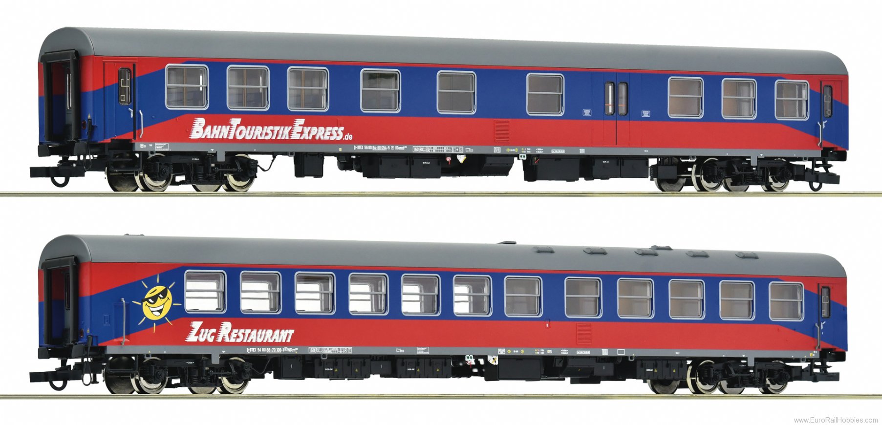 Roco 74027 Roco 2-piece set: BTE Passenger Coaches