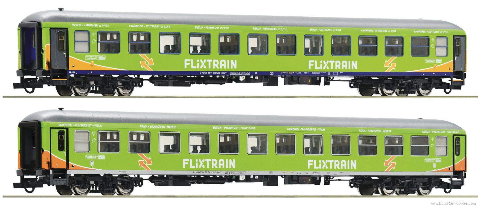 Roco 74193 2 piece set: Coaches, Flixtrain