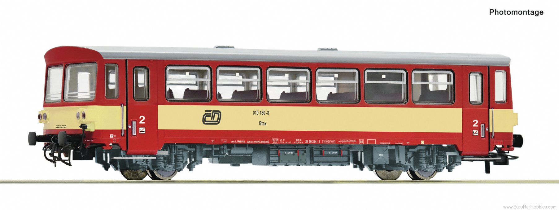 Roco 74242 Trailer for diesel railcar class 810, CD