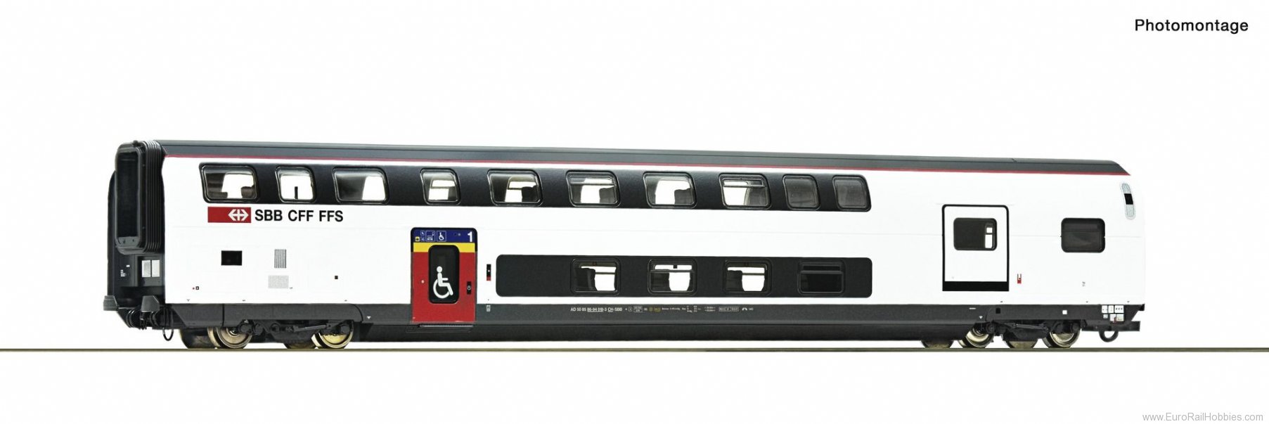 Roco 74714 1st class double deck coach with a luggage co