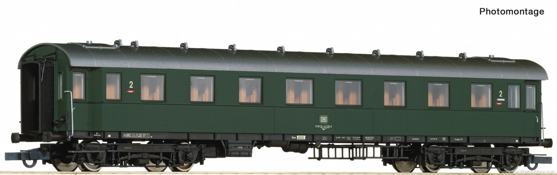 Roco 74867 2nd class standard express train coach, DB