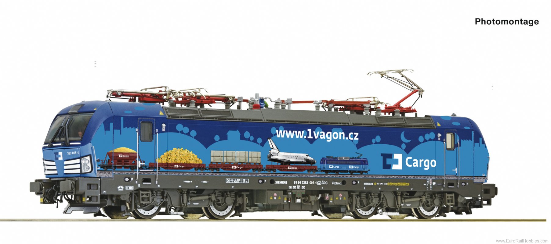 Roco 7500041 Electric locomotive 383 006-4, CD Cargo (DC A