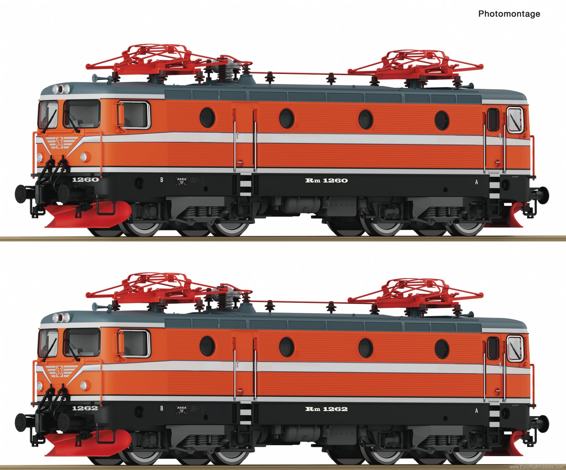 Roco 7500048 2-piece set: Electric locomotives Rm, SJ (DC 