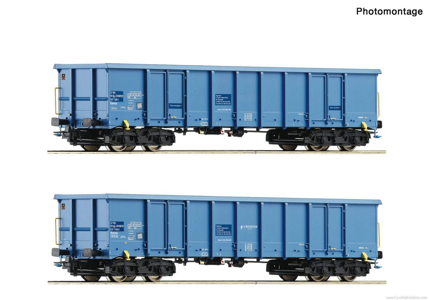 Roco 76023 2 piece set: Open goods wagons, CRONIFER