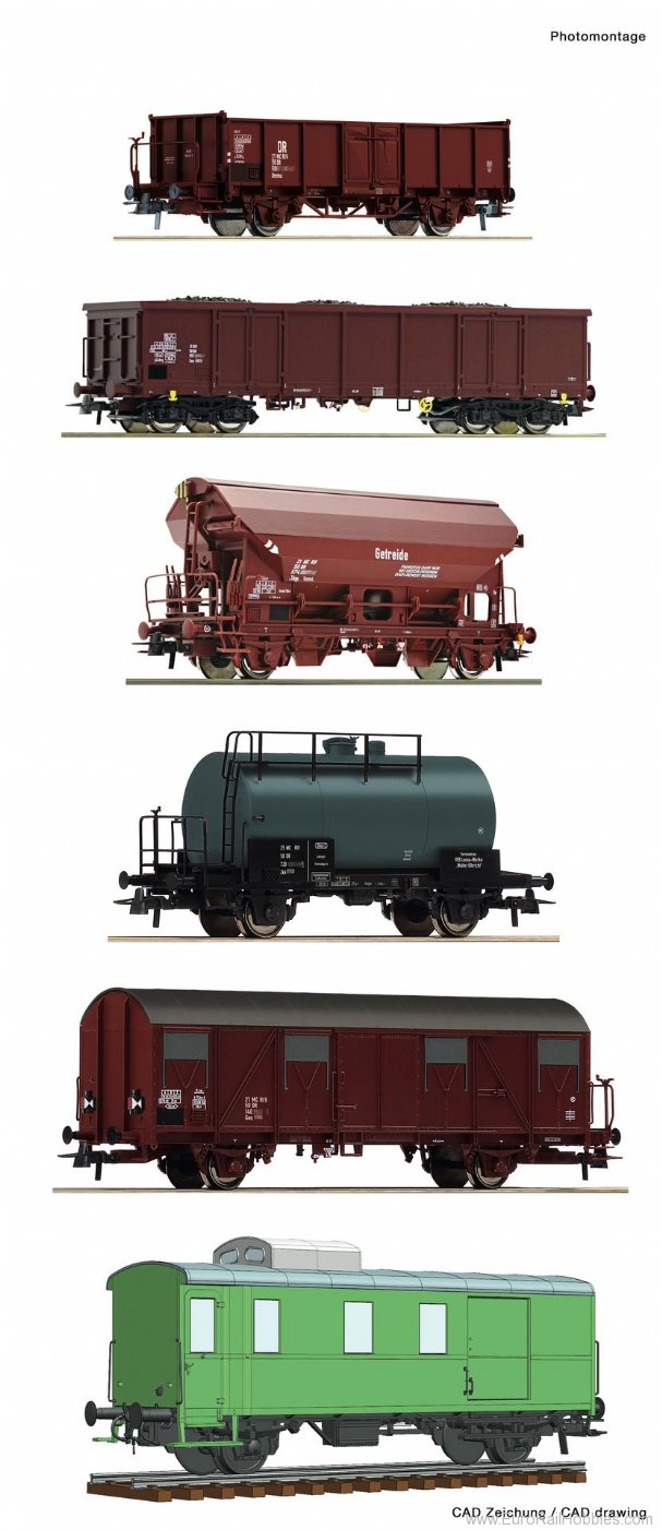 Roco 76030 DR 6 piece set: Goods train 