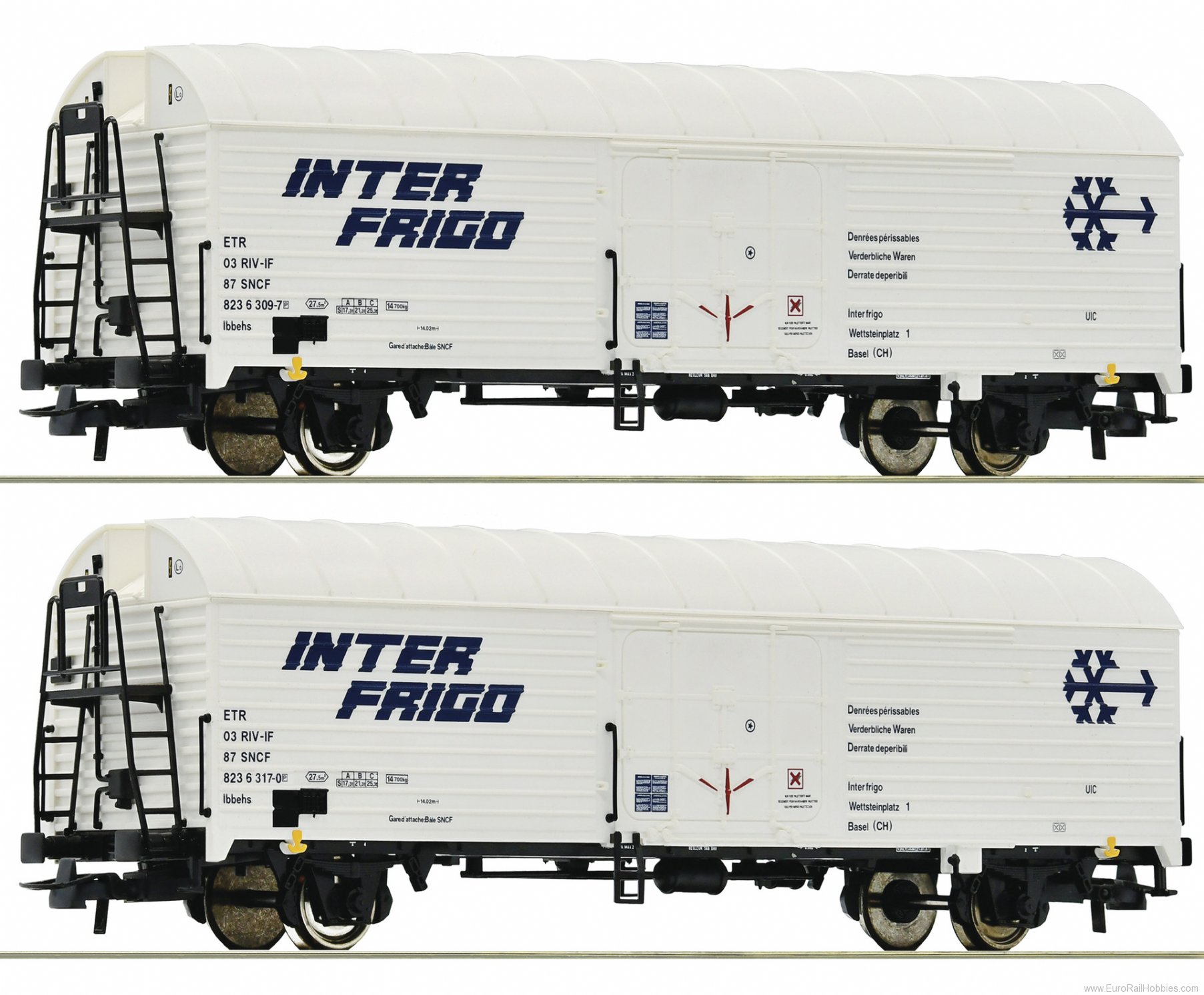 Roco 76040 SNCF 2 piece set: Refrigerator wagons 