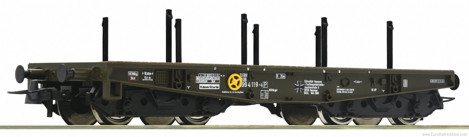 Roco 76391 Heavy duty flat wagon, BW