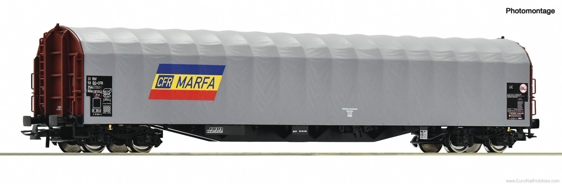 Roco 76474 Sliding tarpaulin wagon, CFR Marfa