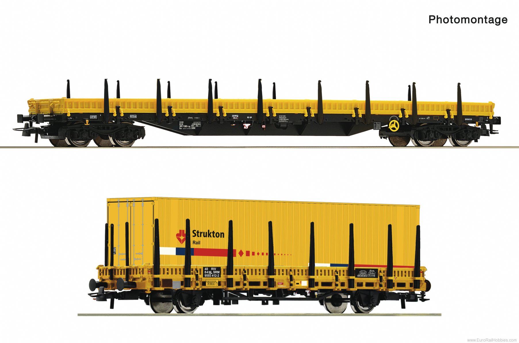 Roco 77029 Roco 2 Piece Set.: Stake Wagons