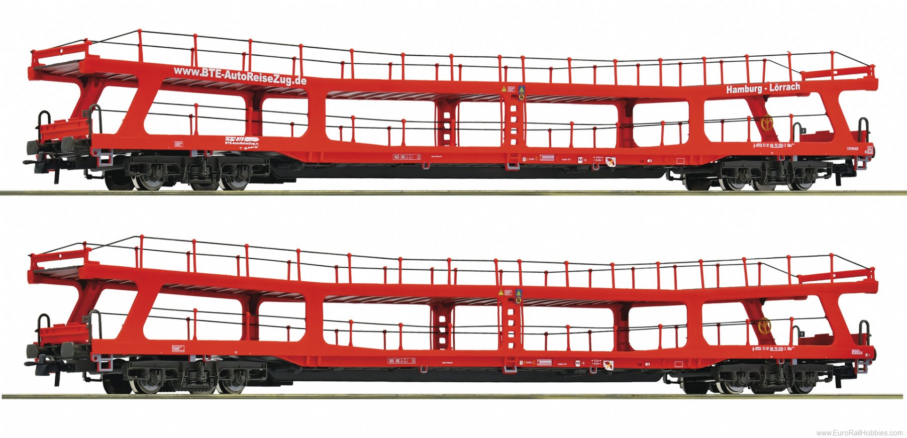 Roco 77047 Roco 2-piece set: Car transport Wagons, BTE 