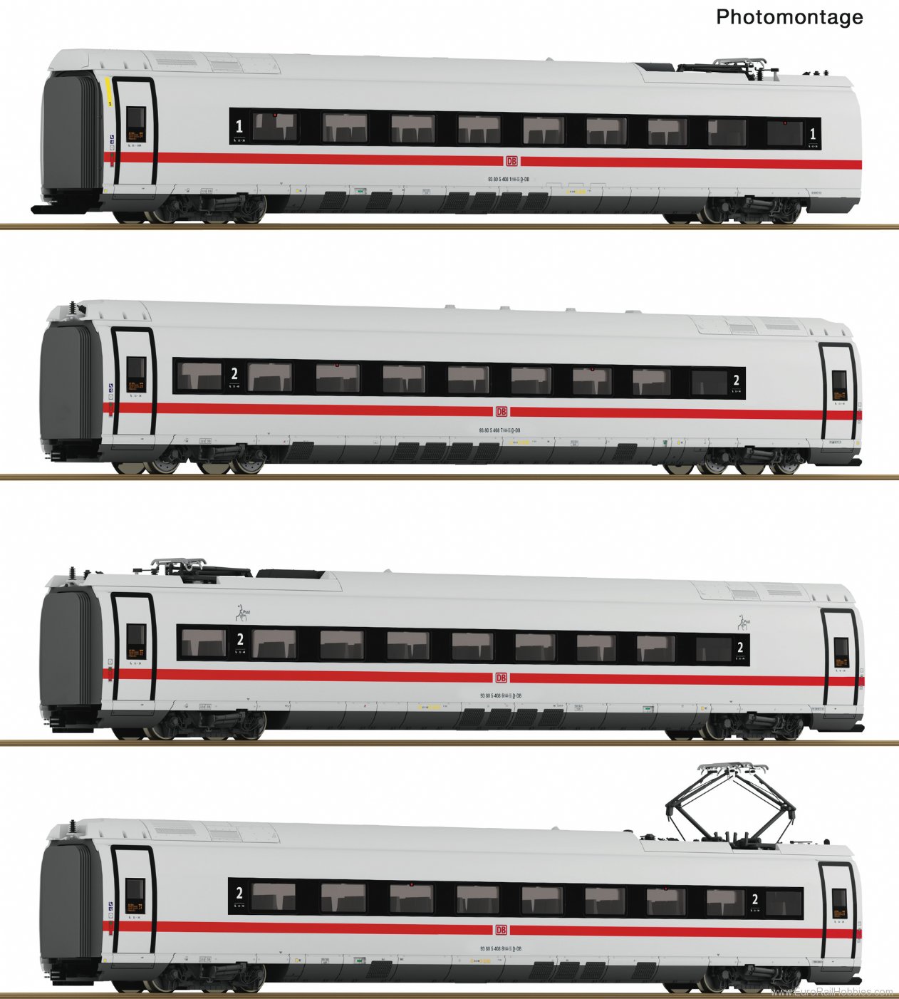 Roco 7720018 Roco DB AG 4 Piece Set: Intermediate Coaches 