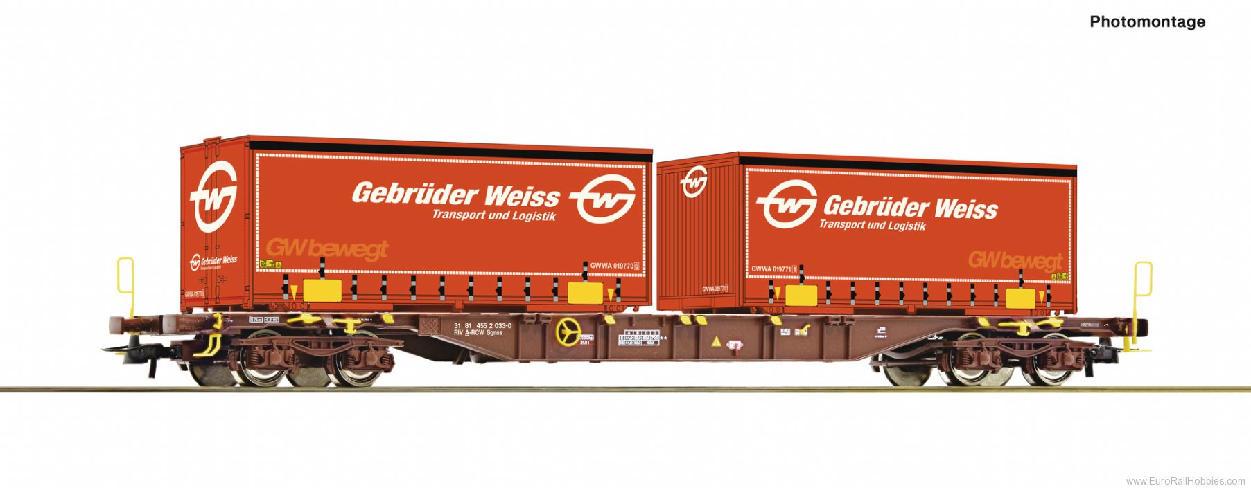 Roco 77344 ÃBB Container Carrier Wagon