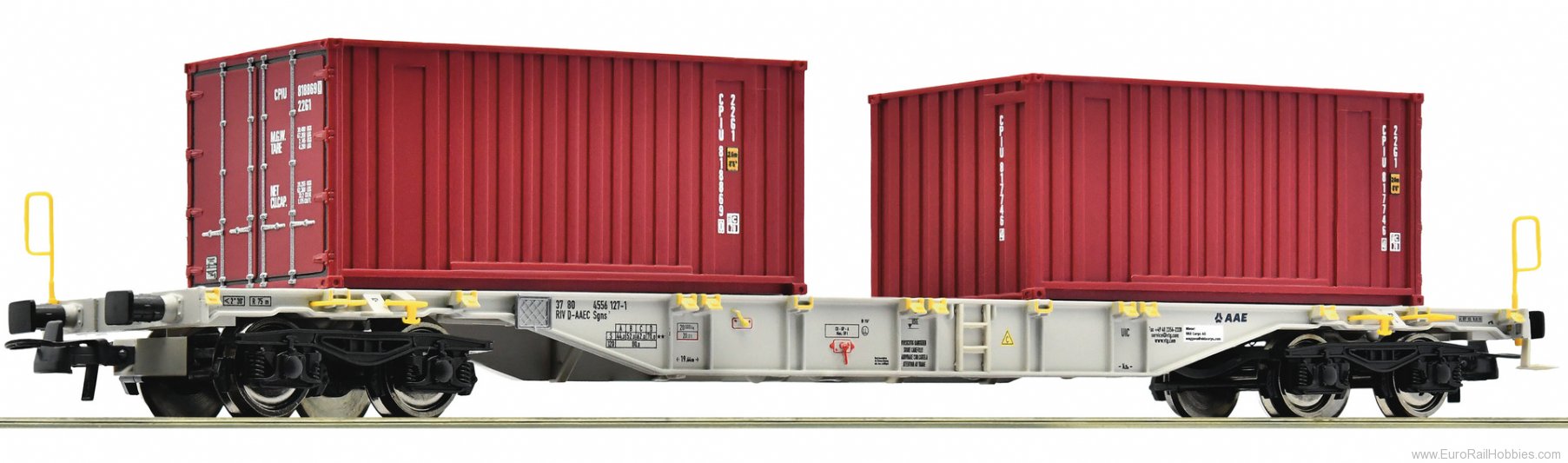 Roco 77345 AAE Container Carrier Wagon