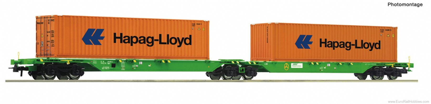 Roco 77370 Double container carrier wagon, SETG