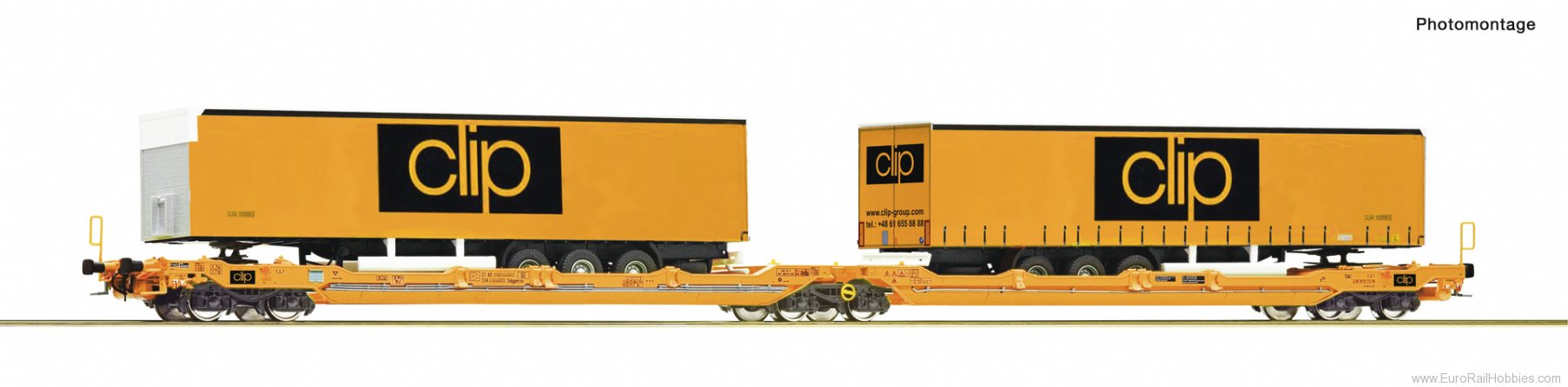 Roco 77405 Articulated double-pocket wagon T3000e, CLIP