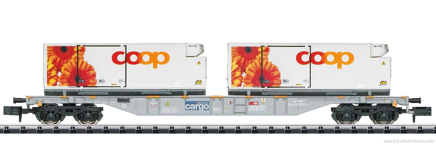 Trix 15491 SBB-CFF-FFS 'coop' Container Transport Car