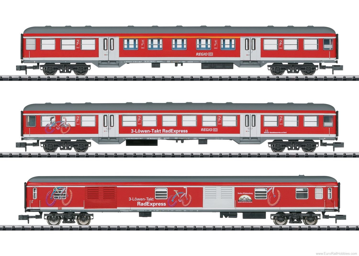 Trix 15884 DB-AG 'Bicycle Express' Passenger Car Set