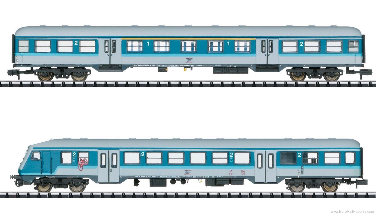 Trix 18262 GfF Blaulinge Car Set