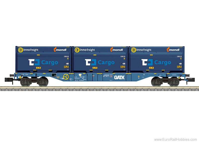 Trix 18434 GATX Rail Austria Container Transport Car