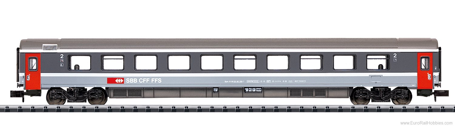 Trix 18443 SBB Type Bpm EuroCity Open Seating Car 