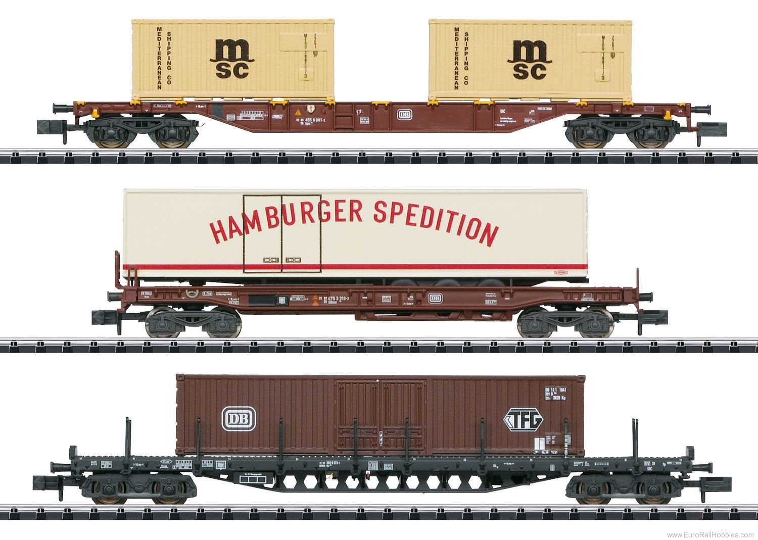 Trix 18702 DB Container Service Freight Car Set