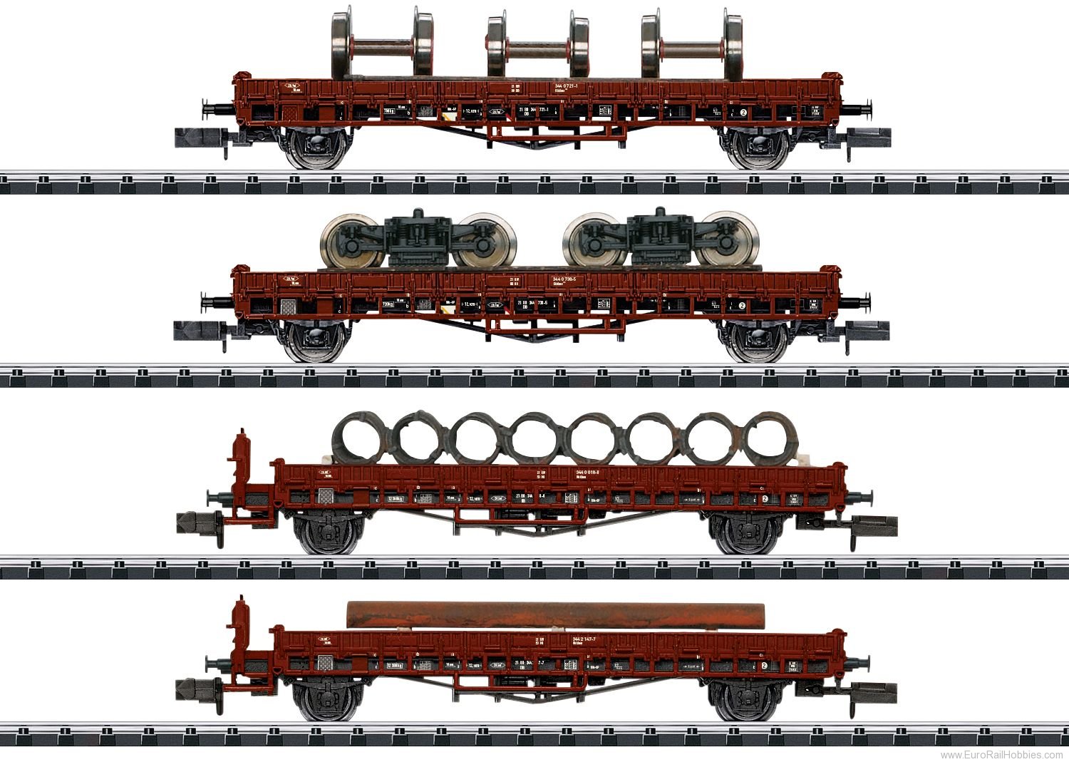 Trix 18707 DB Low Side Car Set with Loads (MHI Exclusiv 