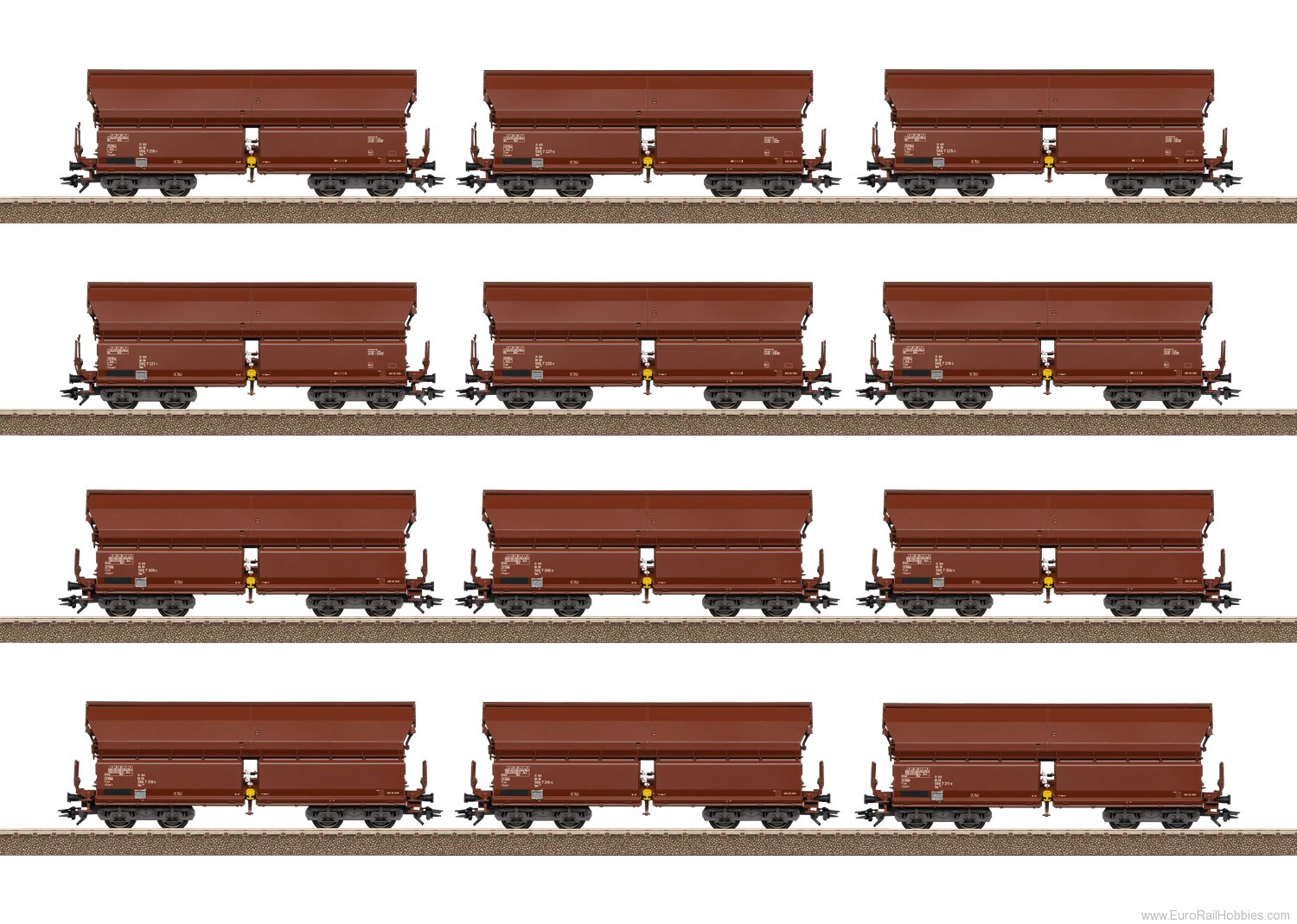 Trix 24968 DB Type Tals 968 Hinged Roof 12 Car Display