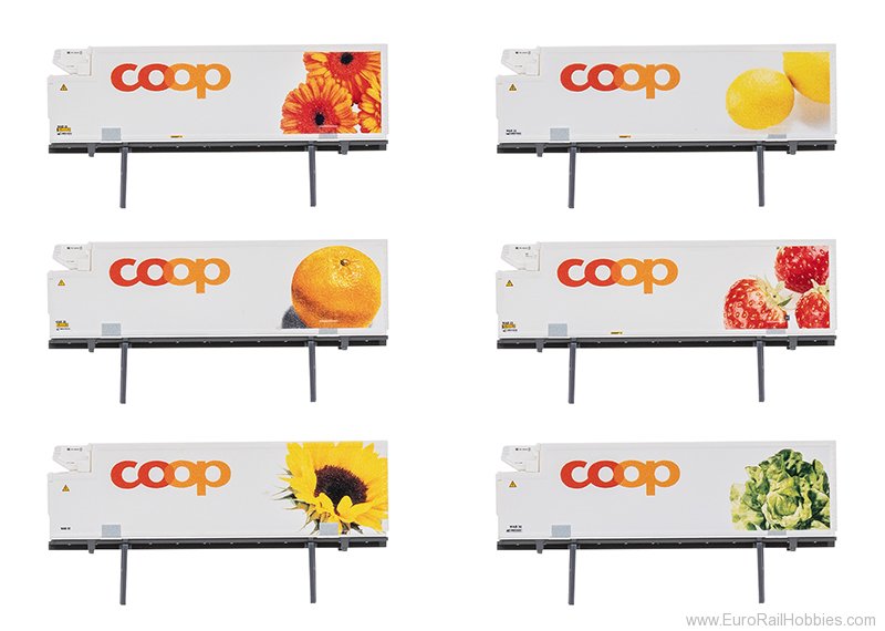 Trix 66583 coop' 6 Piece Refrigerated Containers Accesso