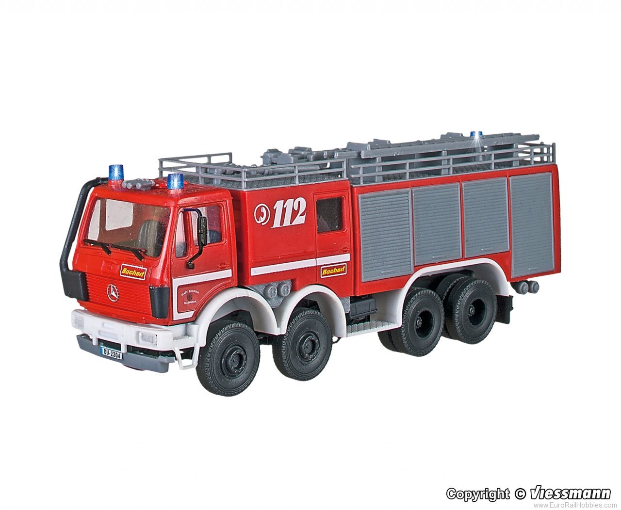 Viessmann 1125 H0 Fire engine with 3 blue lights, functional