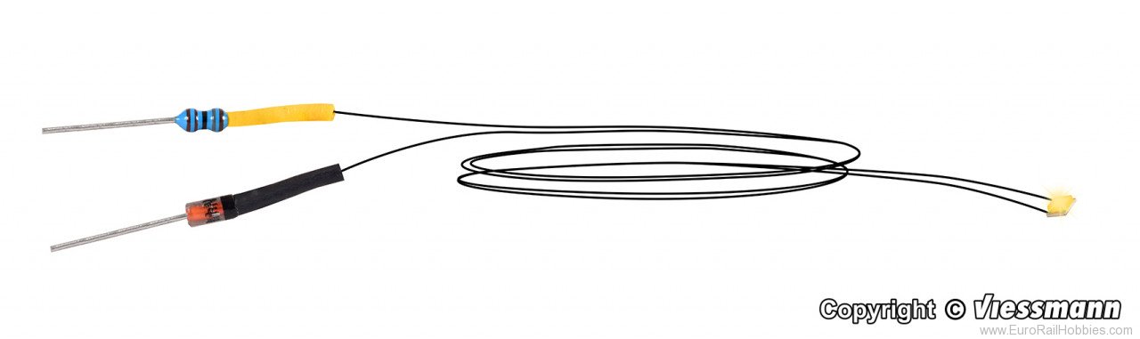 Viessmann 3560 LED warm-white with soldered cable, 5 pieces