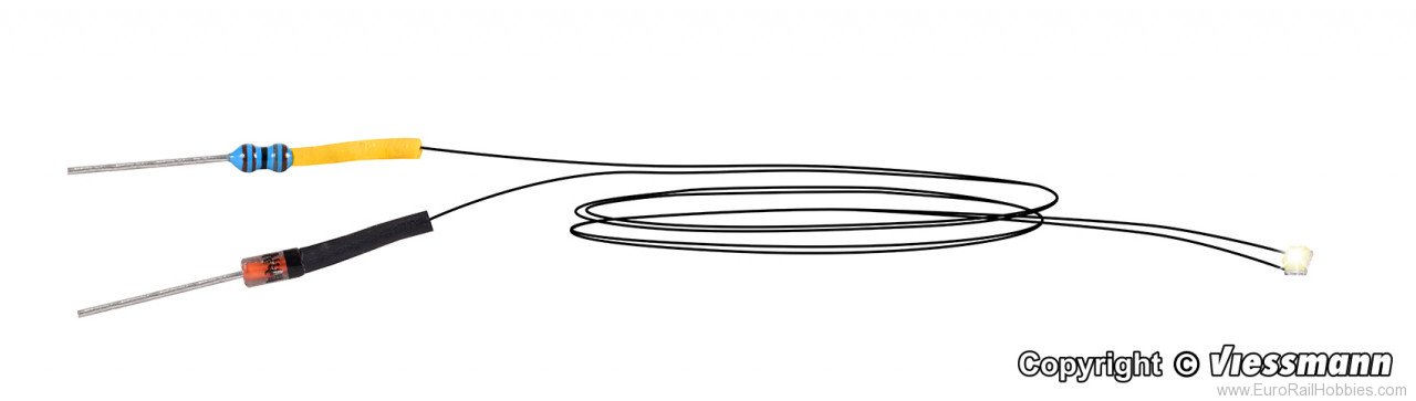 Viessmann 3562 LED white with soldered cable, 5 pieces