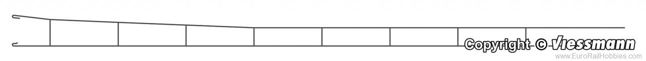 Viessmann 4144 HO Catenary wire spanning 400 mm, 3 pieces