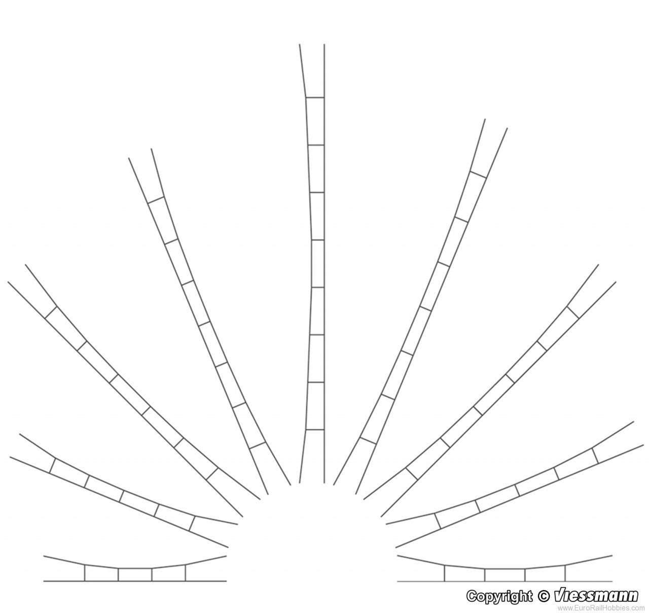 Viessmann 4156 HO Universal catenary wire 300-330 mm, 3 piec